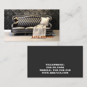 インテリア・デザイナーの黒のソファーのモダンなLeathern黒 名刺 (正面/裏面)