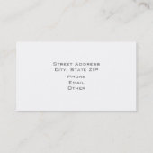 インテリア・デザイナー-緑の居間のソファー 名刺 (裏面)