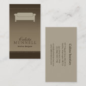 インテリア・デザインか装飾者モカ名刺 名刺 (正面/裏面)