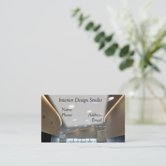 インテリア・デザインのスタジオ 名刺 (スタンド正面)