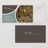 インテリア・デザインのテンプレートの名刺のシャンデリア 名刺 (正面/裏面)