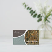 インテリア・デザインのテンプレートの名刺のシャンデリア 名刺 (スタンド正面)