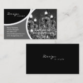 インテリア・デザインのテンプレートの名刺のシャンデリア 名刺 (正面/裏面)