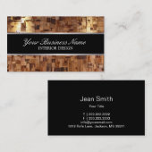 インテリア・デザインのモダンな木製の同世代の人 名刺 (正面/裏面)