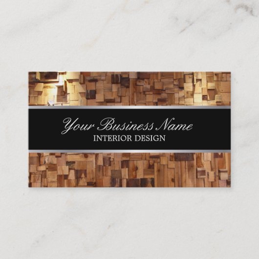 インテリア・デザインのモダンな木製の同世代の人 名刺 (正面)