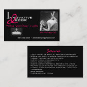 インテリア・デザインの名刺のシャンデリア 名刺 (正面/裏面)