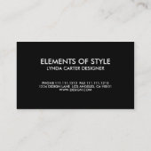 インテリア・デザインの名刺 名刺 (裏面)