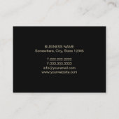 インテリア・デザインの贅沢な黒及び金ゴールドのダマスク織のモダン 名刺 (裏面)