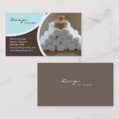 インテリア・デザインの足場のモダンな名刺のスパ 名刺 (正面/裏面)