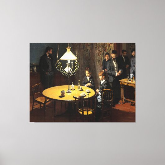 インテリア、夕食後 キャンバスプリント (正面)