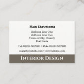 インテリア&家具名刺。 名刺 (裏面)