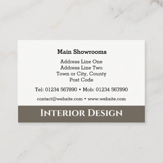 インテリア&家具名刺。 名刺 (裏面)