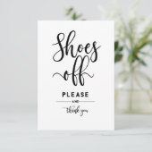 インテリア 玄関で靴を脱いでください どうぞ サンキューカード (スタンド正面)