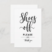 インテリア 玄関で靴を脱いでください どうぞ サンキューカード (正面/裏面)