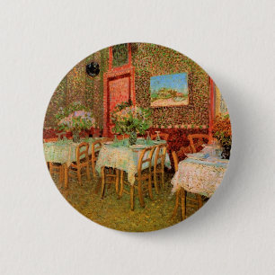 インテリアof Restaurant by Vincent van ゴッホ 缶バッジ