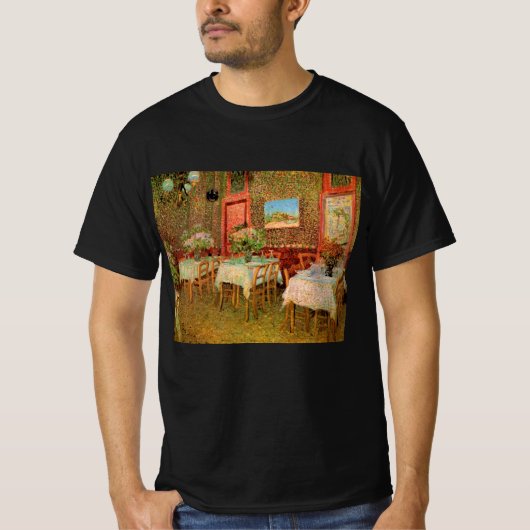 インテリアof Restaurant by Vincent van ゴッホ Tシャツ (正面)