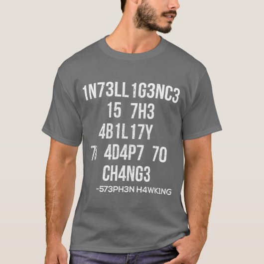 インテリジェンスは変化に適応する能力である ビンテージ Tシャツ (正面)