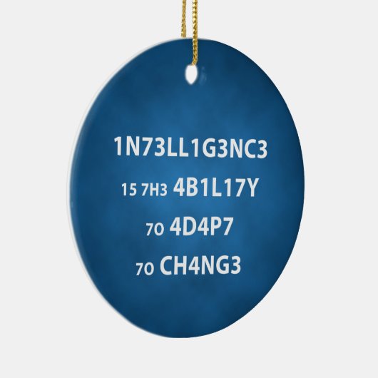 インテリジェンス引用文サークルオーナメント セラミックオーナメント (右)