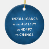 インテリジェンス引用文サークルオーナメント セラミックオーナメント (正面)