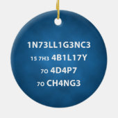 インテリジェンス引用文サークルオーナメント セラミックオーナメント (裏面)