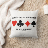 インテリジェントに遊ブリッジして4枚のカードスーツ クッション (ブランケット)