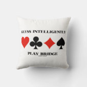 インテリジェントに遊ブリッジして4枚のカードスーツ クッション (裏面)