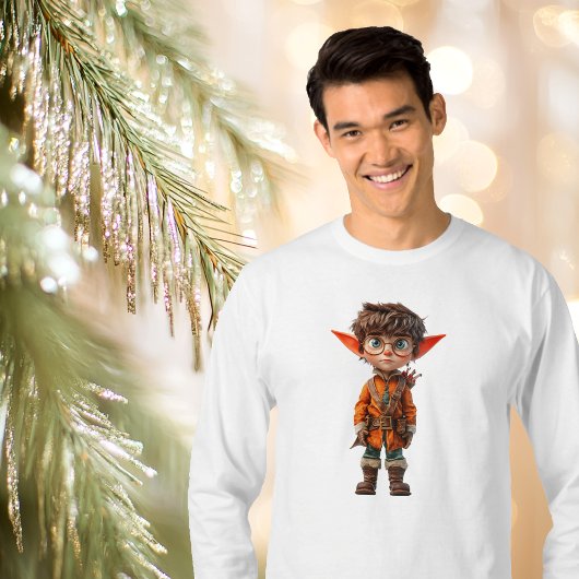 インテントボーイクリスマス小妖精や小人メンズティー Tシャツ