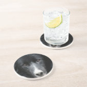 インテント縁どコリー顔ドッグ動物コースター コースター (側面)