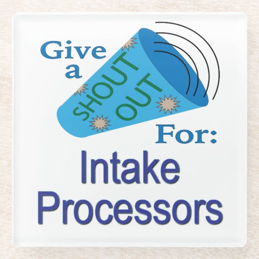 インテークプロセッサの声を上げる ガラスコースター (正面)