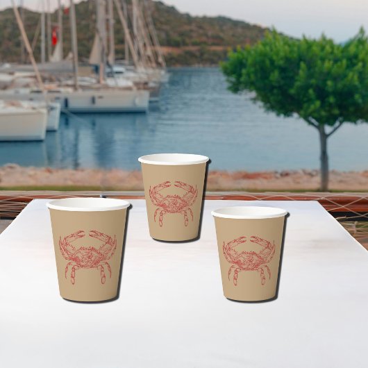 インテージレッドカニ 紙コップ