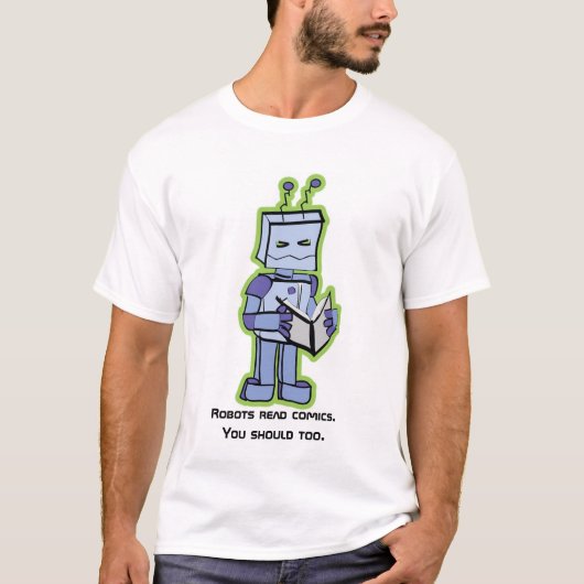 インディの漫画の検討-ロボットワイシャツ Tシャツ (正面)