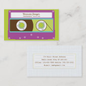 インディのMixtapesのレトロ80sカセットテープパターン 名刺 (正面/裏面)