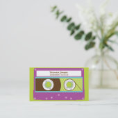 インディのMixtapesのレトロ80sカセットテープパターン 名刺 (スタンド正面)