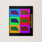 インディアカラフルナ州アポップ・アートのートマップ ジグソーパズル (縦)