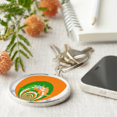 インディアクリケットスピリット抽象デザイン キーホルダー (側面)