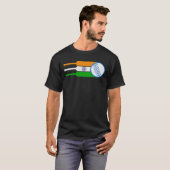 インディアクリケットナショナルファンチームジャージーギフトインディアン Tシャツ (正面フル)