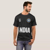 インディアクリケットナショナルファンチームジャージーギフトインディアン Tシャツ (正面フル)