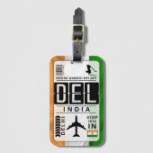 インディアデリー荷物タグ ラゲッジタグ (正面縦)