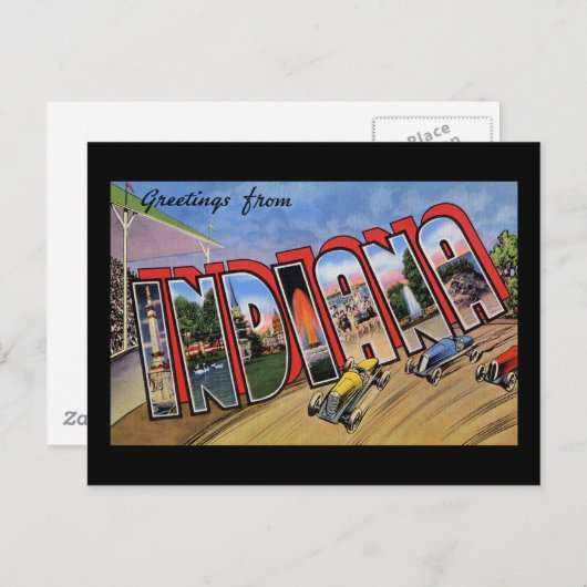 インディアナからの挨拶 ポストカード (正面/裏面)