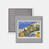 インディアナからの挨拶 マグネット (正面/裏面)