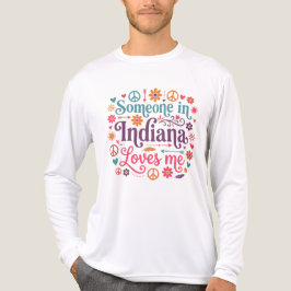 インディアナに住む誰かが私を愛してる ボホ・ヒッピーデザイン トライブレンドTシャツ