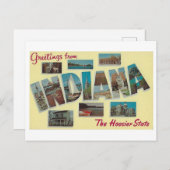 インディアナのグリーティング ヴィンテージポストカード ポストカード (正面/裏面)