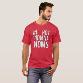 インディアナのホットなママが大好き ハッシュタグ Tシャツ (正面フル)