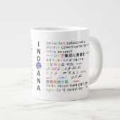 インディアナの円 – インディアナ1pの言語 ジャンボコーヒーマグカップ (正面右)