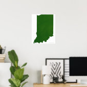 インディアナの地図2 ポスター (ホームオフィス)