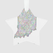 インディアナの地図 オーナメント (正面)