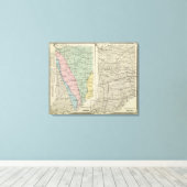 インディアナの地質図 キャンバスプリント (インサイチュ (ウッドフロア))