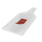 インディアナの家のシルエットの州の地図 カッティングボード (角)