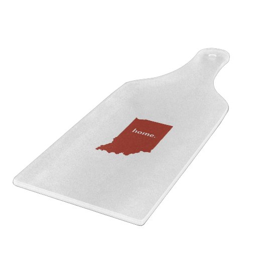 インディアナの家のシルエットの州の地図 カッティングボード (角)