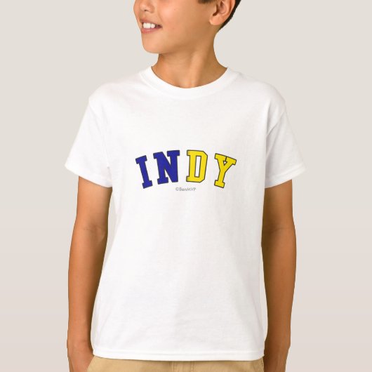 インディアナの州の旗色のIndy Tシャツ (正面)
